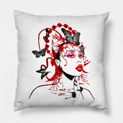 Red Moon In Venus Black And Red Throw Pillow Official Haikyuu Merch