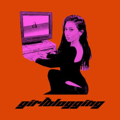 Kali Uchis On The Computer Y2K Girlblogger T-Shirt Official Haikyuu Merch