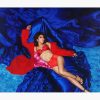 Blushing Blue Cloth Background Shower-curtain Official Kali Uchis Merch